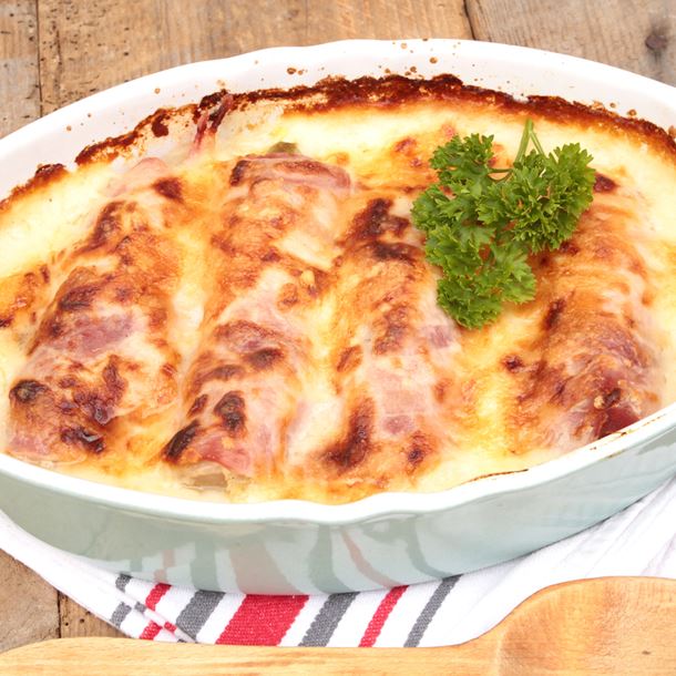 Gratin de radis blanc à la sauce béchamel