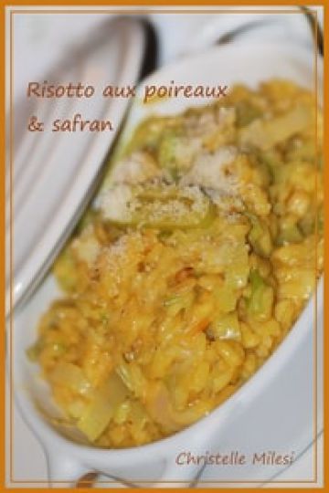 Risotto aux poireaux et safran