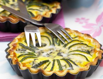 Tarte courgette et roquefort