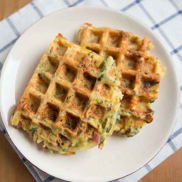 Gaufre salée aux légumes