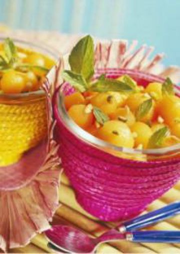 Salade de melon aux fruits secs