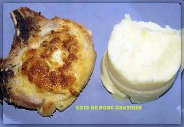 Cote de porc gratinée