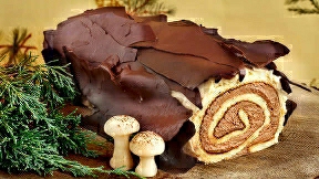 Buche de Noel à la crème de marrons