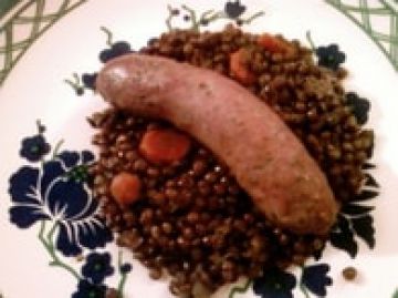 Saucisses aux lentilles