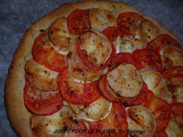 Tarte fine tomate chèvre basilic