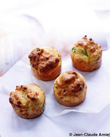 Muffins poivron  rouge et chorizo 