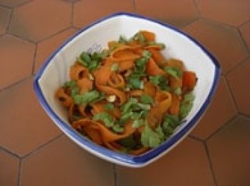 Tagliatelles de carottes à la marocaine