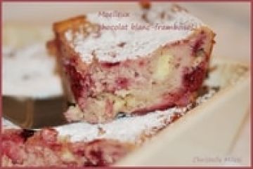 Moelleux chocolat blanc-framboises