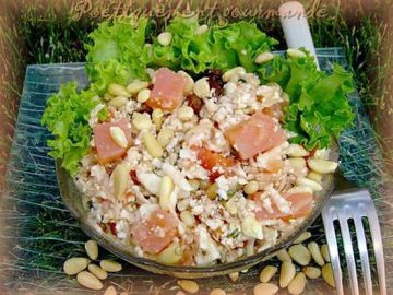 Taboulé de chou fleur au saumon