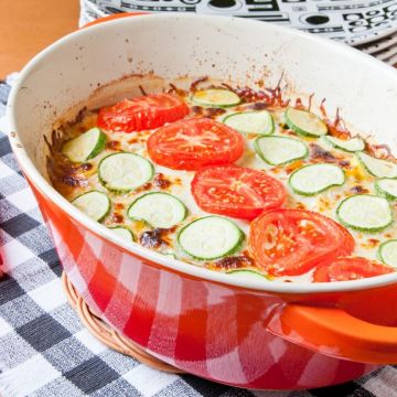 Gratin de courgettes et tomates