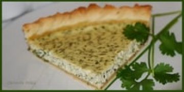 Tarte au carré-frais et aux herbes fraîches