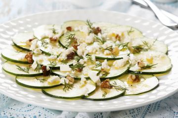 Carpaccio de courgettes à la feta