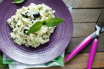 Risotto aux olives noires et parmesan