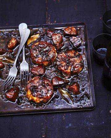 Mignon de porc confit à l’orange, galettes de purée