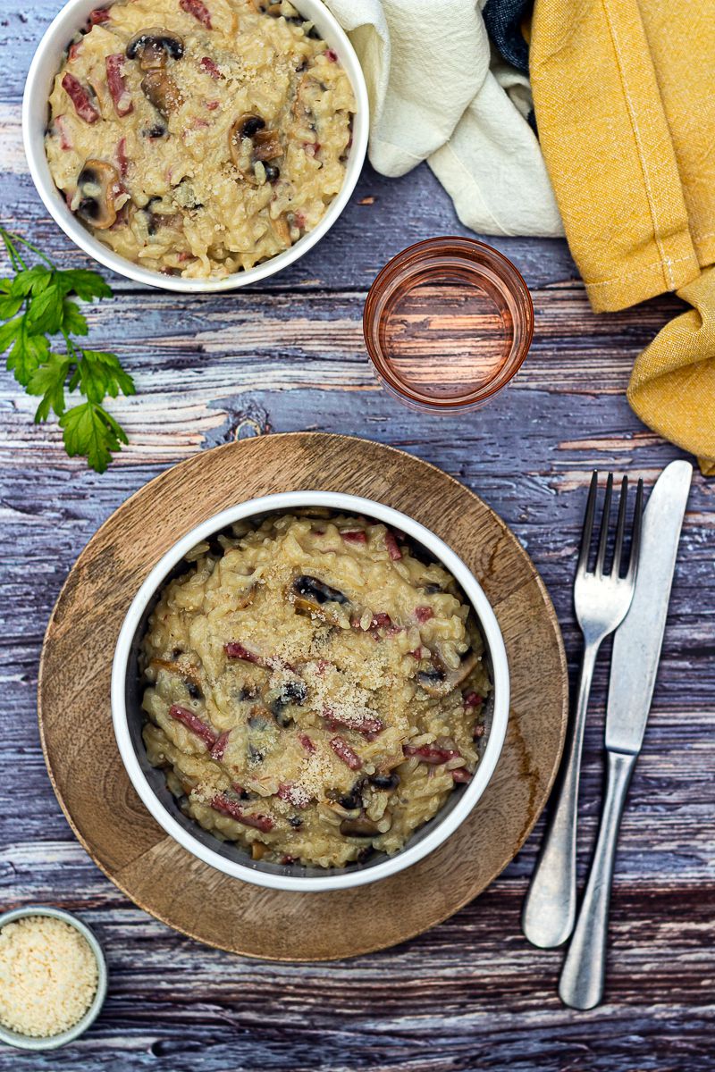 Risotto façon carbonara au Cookeo