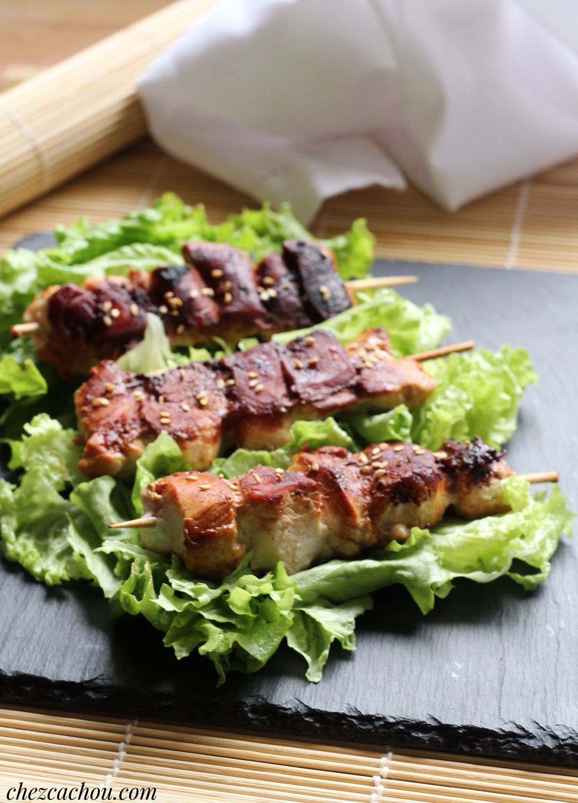 Brochettes de poulet façon chinoise (plancha)