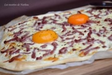 Pizza façon carbonara