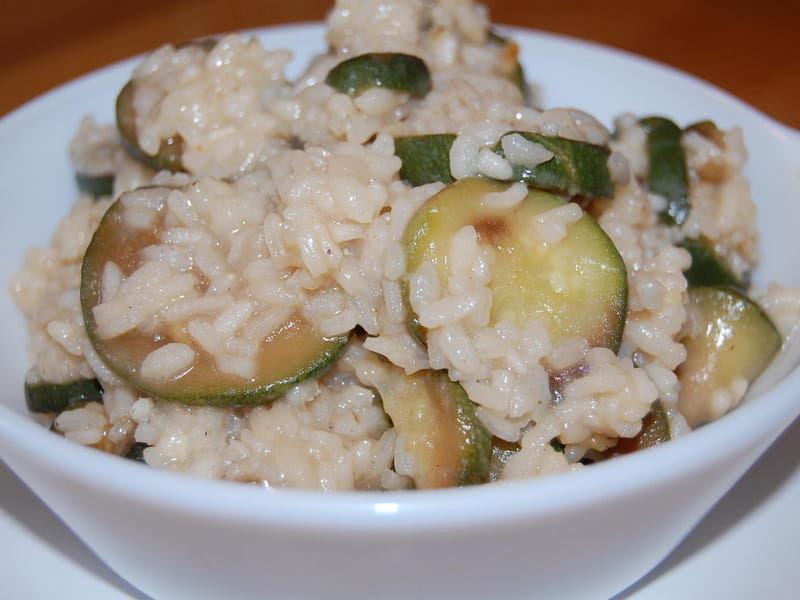 Risotto aux courgettes, oignon et parmesan