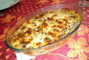 Gratin de courgettes jambon mozzarella