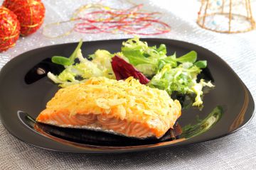 Pavé de saumon en croûte d’amandes