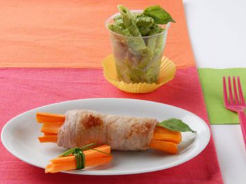 Roulade de veau à la carotte