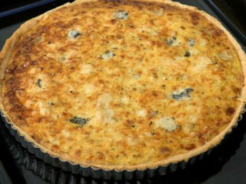 Quiche roquefort et poireaux