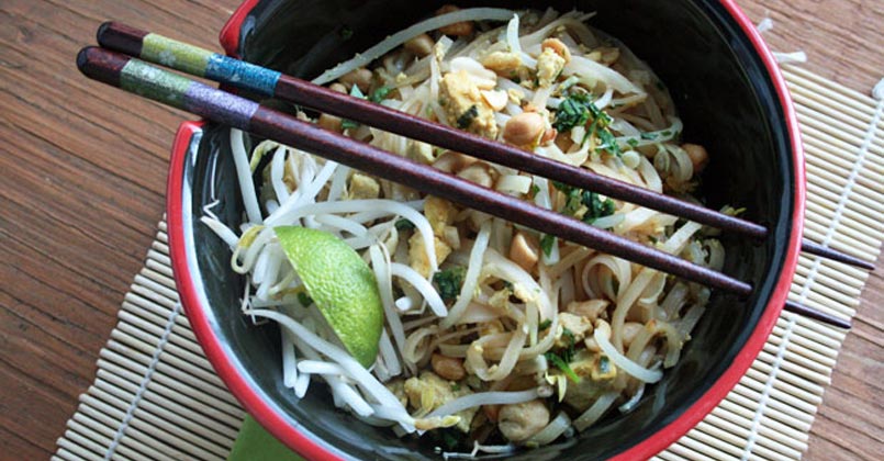 Pad thaï végétalien sans gluten