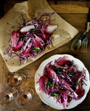 Salade d’endives et de chou rouge 