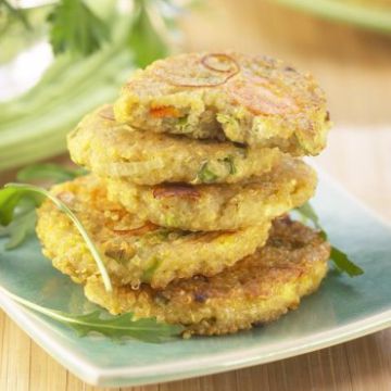 Galettes de quinoa aux carottes et poireaux