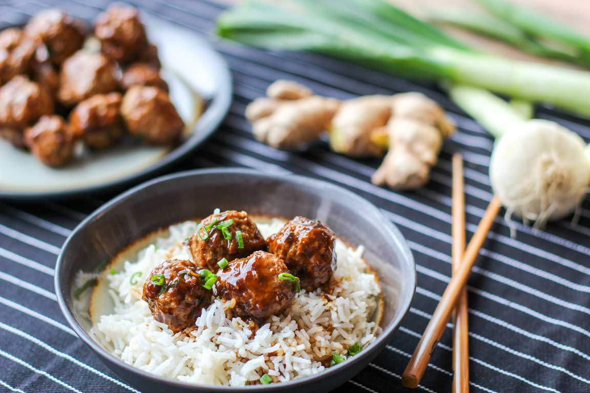 Boulettes de porc, sauce teriyaki au Thermomix