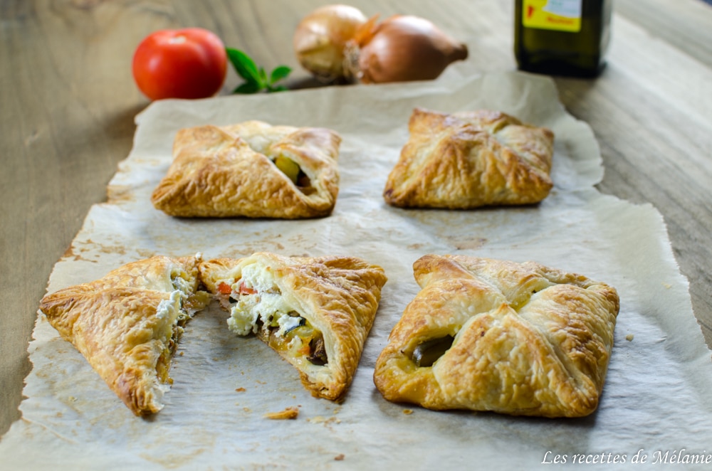 Feuilleté à la ratatouille et fromage frais