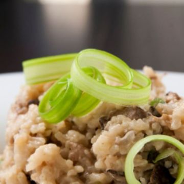 Risotto aux champignons et épinards