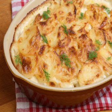 Pommes de terre gratinées à la crème