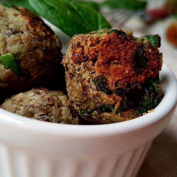 Boulettes de lentilles aux épinards et au cumin