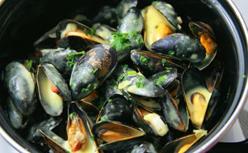 Moules à la crème et frites maison