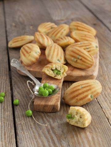 Madeleines aux petits pois