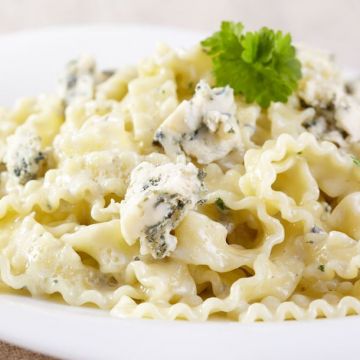 Pâtes à la crème et bleu d'Auvergne