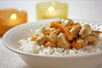 Sauté de poulet aux carottes et au gingembre