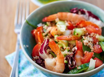 Salade de crevettes complète