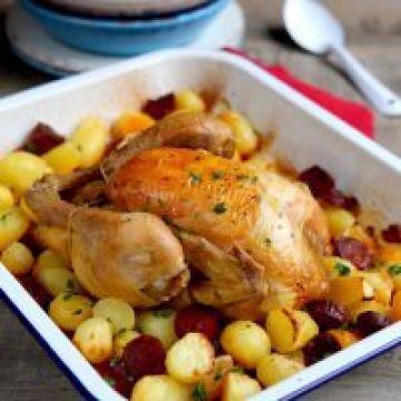 Poulet aux pommes de terre et chorizo