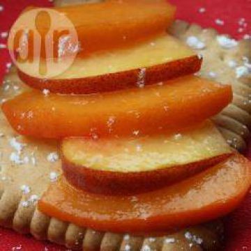 Tartines de petits beurre pêche et abricot