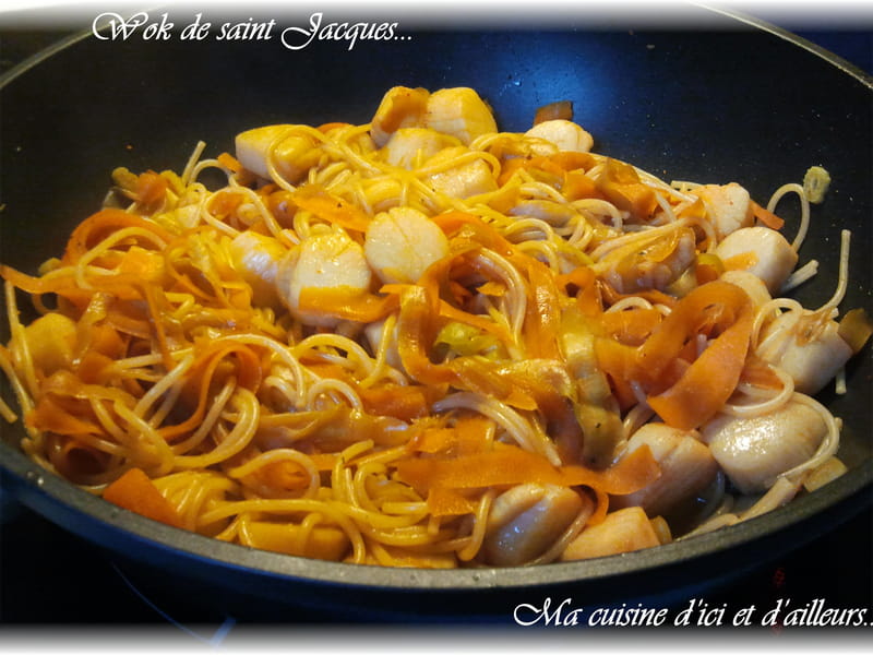 Wok de Saint-Jacques