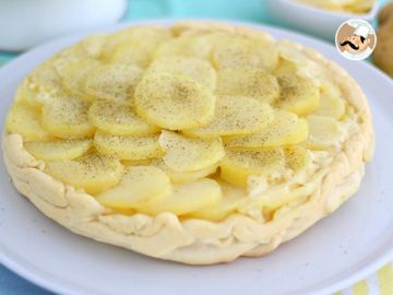 Tarte tatin de pommes de terre au cantal