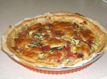 Tarte courgettes jambon cru