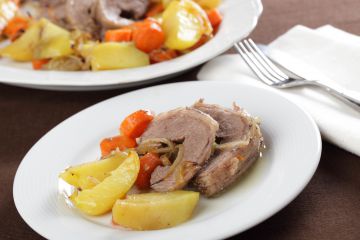 Poitrines de veau aux carottes et pommes de terre