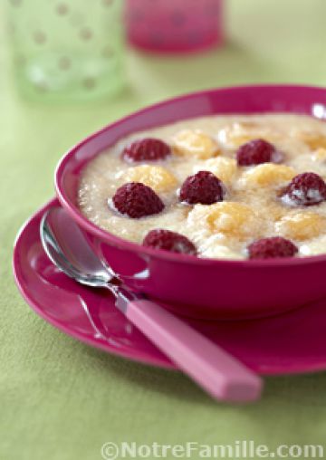 Velouté de melon aux framboises