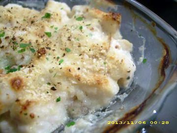 Coquille diététique de cabillaud au fromage blanc et curry