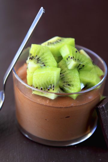 Mousse aux kiwis et chocolat