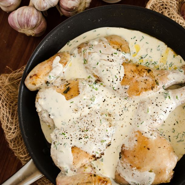 Escalopes de poulet à la crème au Cookeo