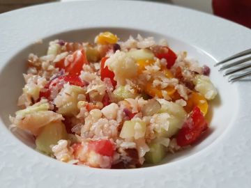 Taboulé à la semoule de chou-fleur